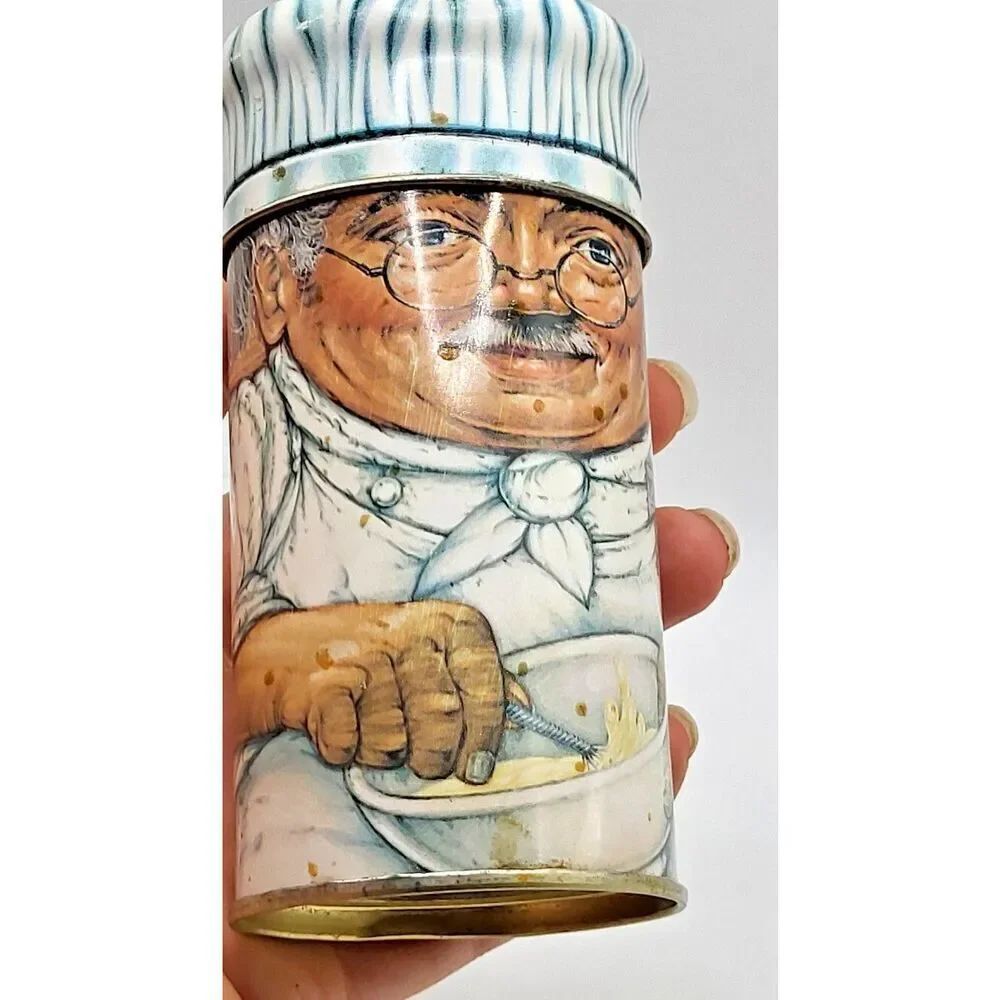 CapTins Tin Box Company Cap Tins, Chef Small Tin, Made in England 4.5in